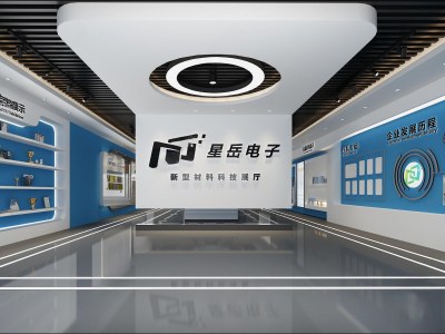 现代科技展厅3D模型下载